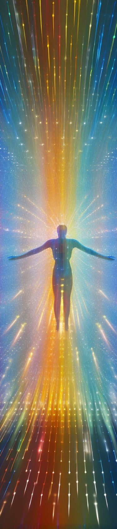 Ascension of the soul in rainbow light body